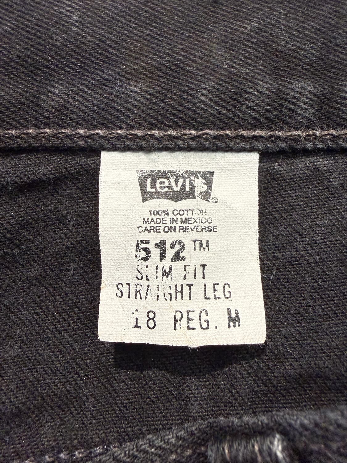 리바이스 512 흑청 36/32 지퍼플라이 상품이미지7