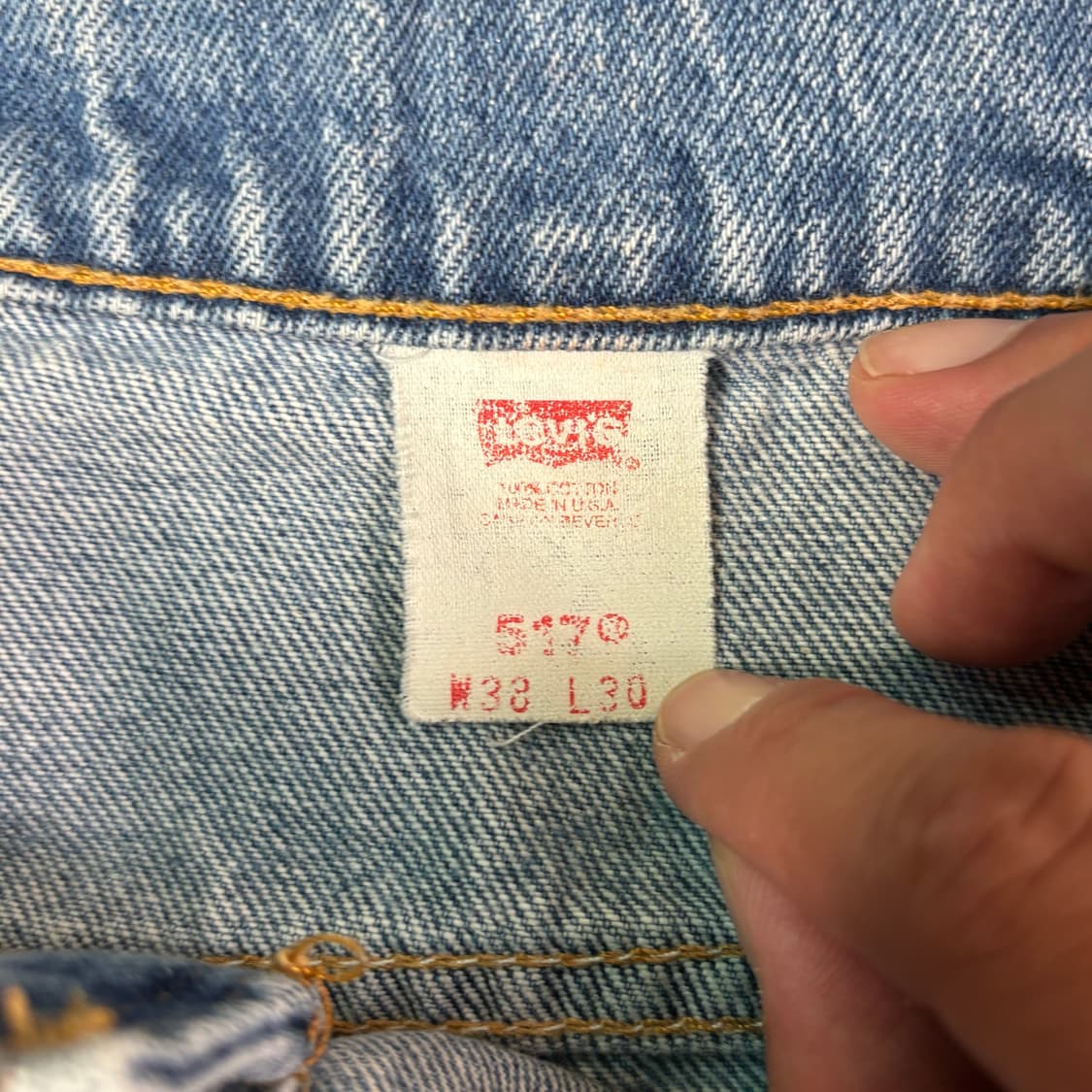 [38/30] 🇺🇸USA 90s 리바이스 517 오렌지탭 중청 연청 상품이미지4