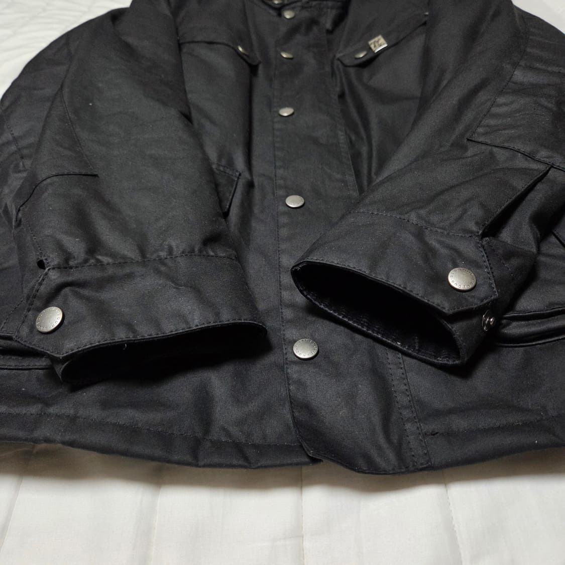 [L]바버 인터네셔널 듀크 왁스자켓+정품벳지 블랙 2회착 상품이미지2