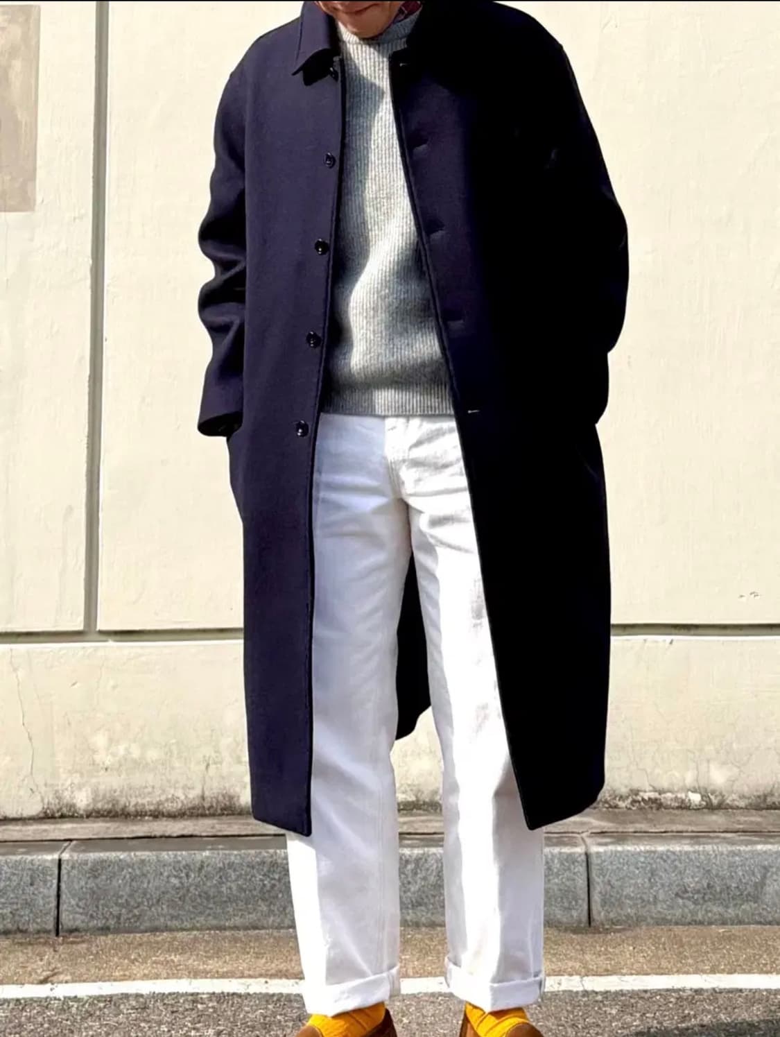 포터리 멜톤울 맥코트 네이비 2(105-110) 상품이미지7