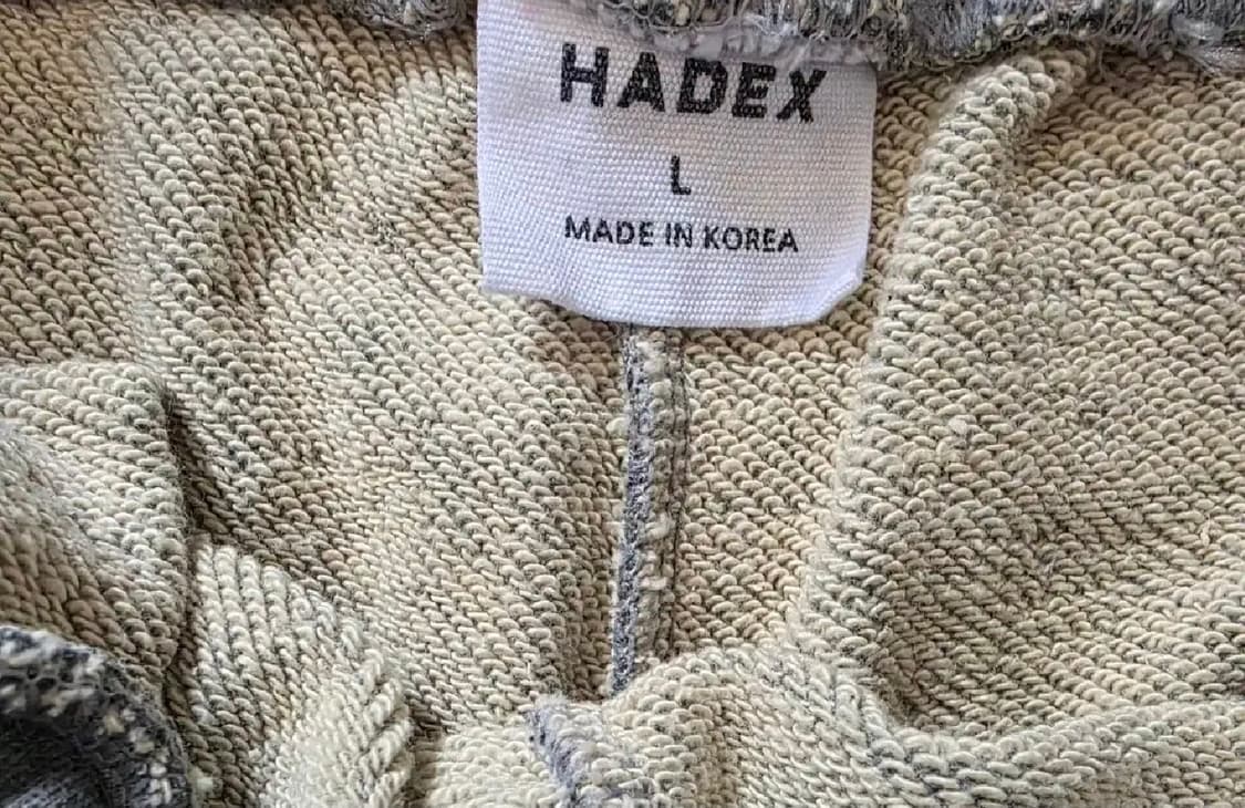무신사 HADEX 회색 반바지 L 새상품 상품이미지3
