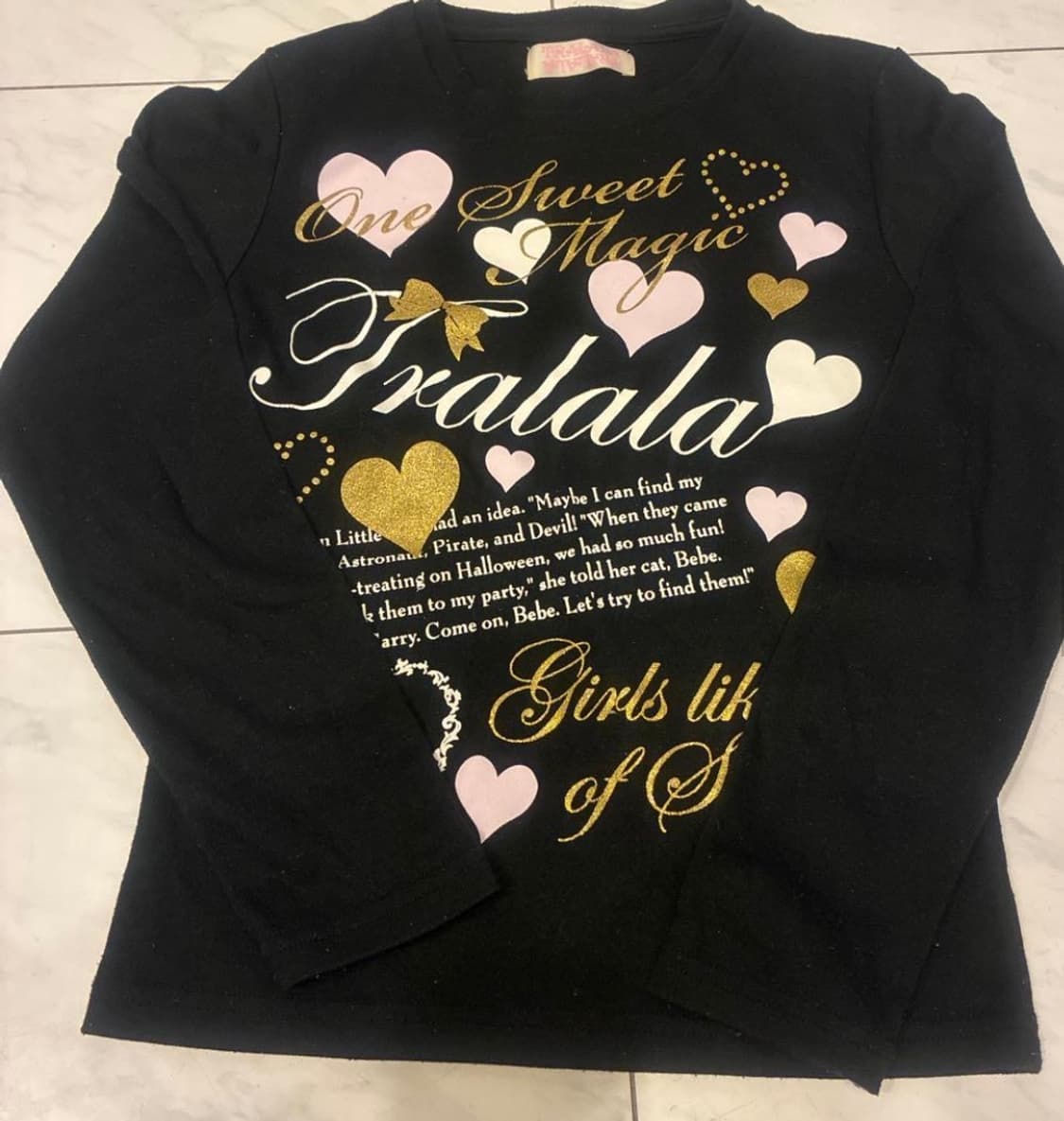 트랄라라 대대장 블랙 긴소매 티셔츠 상품이미지1