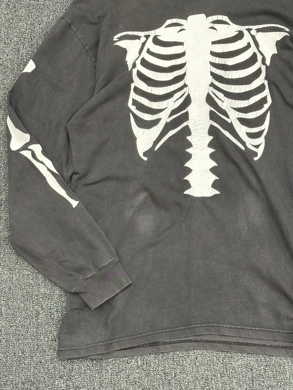 M)Vanson 빈티지 x-ray 피그먼트 롱슬리브 상품이미지3