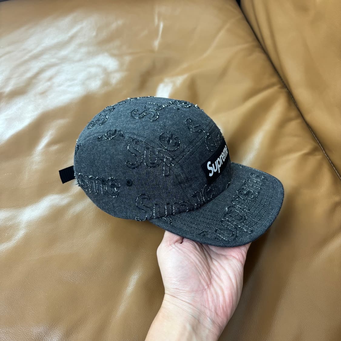Supreme 슈프림 데님 블랙 캠프캡 모자 (Denim Black) 상품이미지3