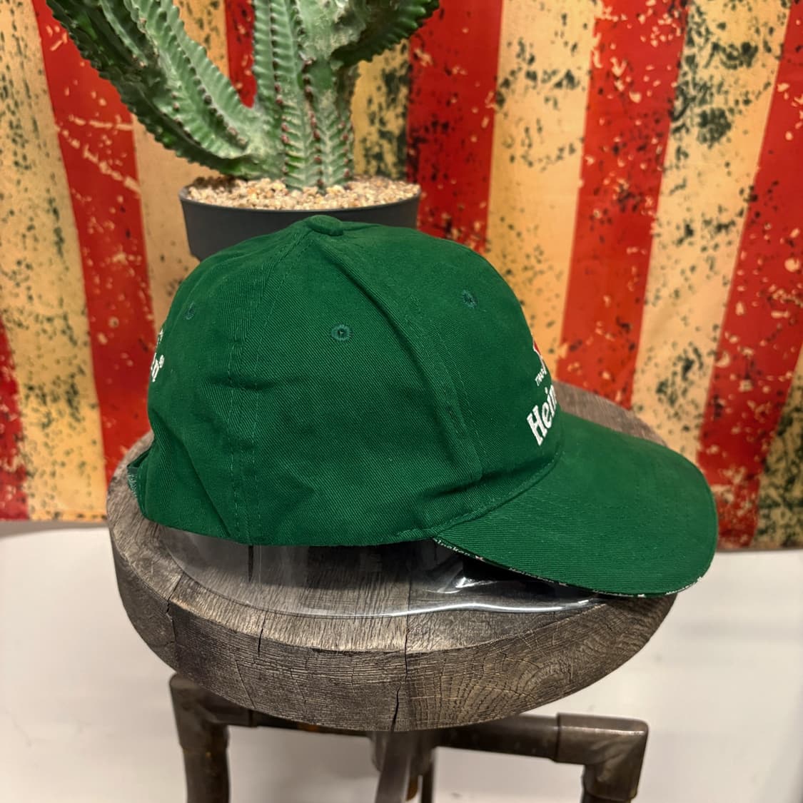 빈티지 하이네캔 트레이드마크 테이핑 프로모션 와이드 캡 N258 상품이미지3