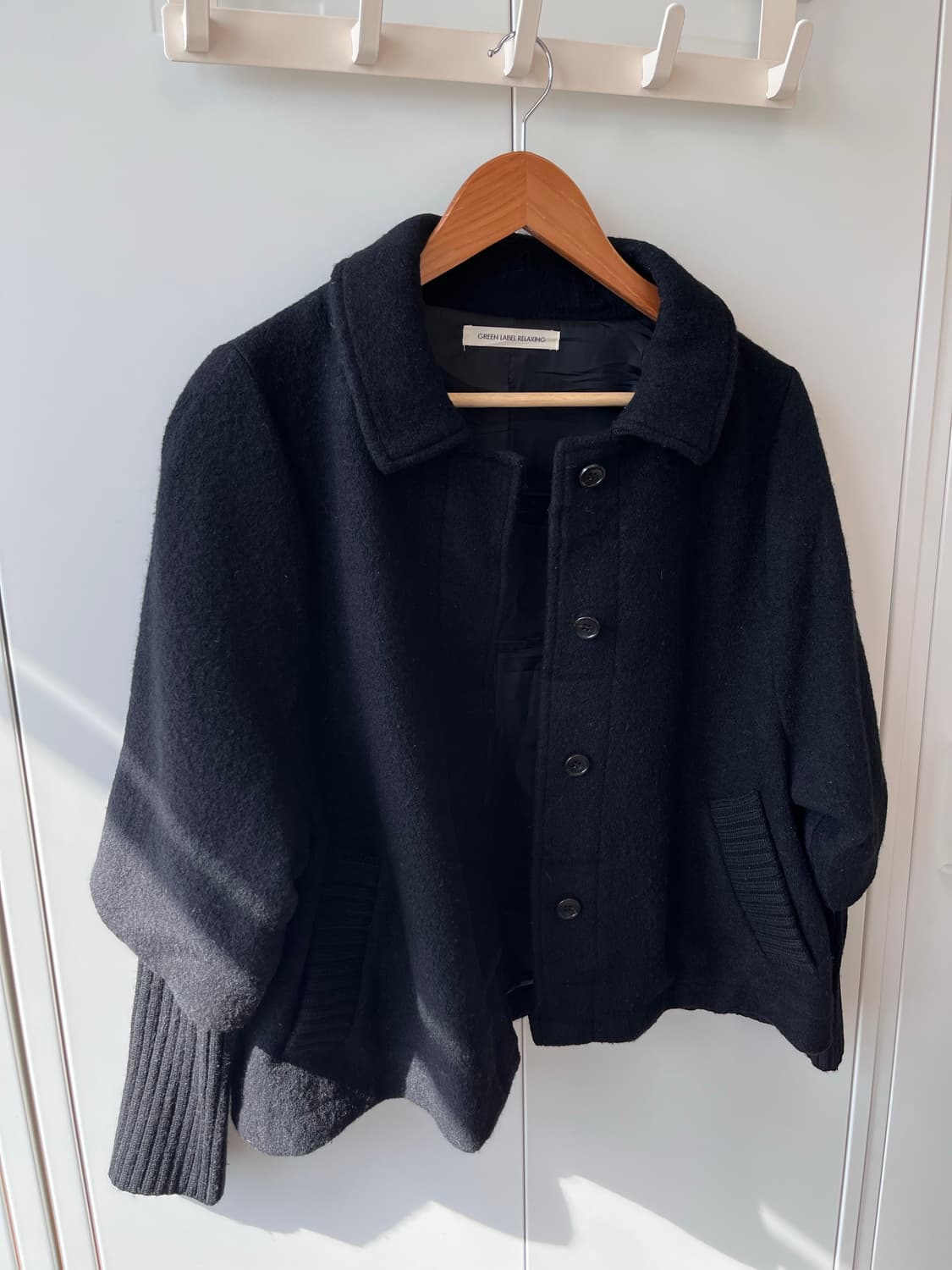 Green label relaxing 시보리 울 셔링코트 상품이미지7