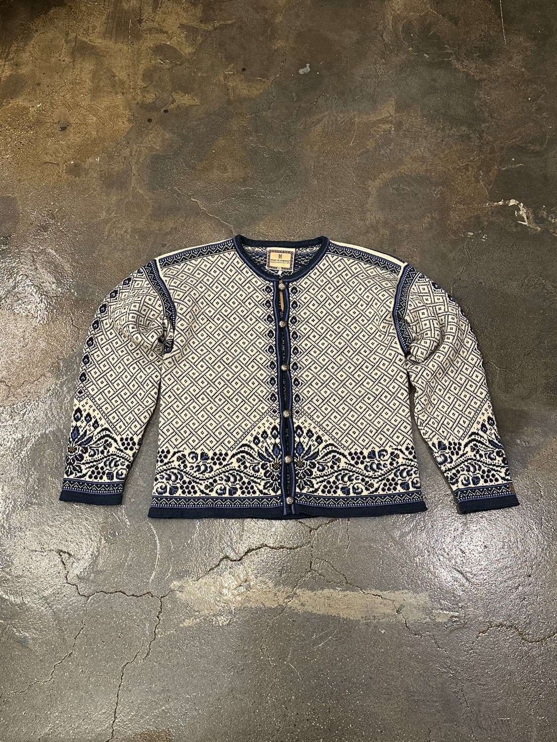 90s 데일 오브 노르웨이 울 패턴 니트XL 상품이미지1