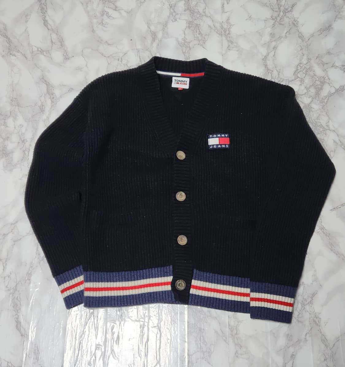 타미힐피거 뱃지 니트 오버핏 가디건 상품이미지2