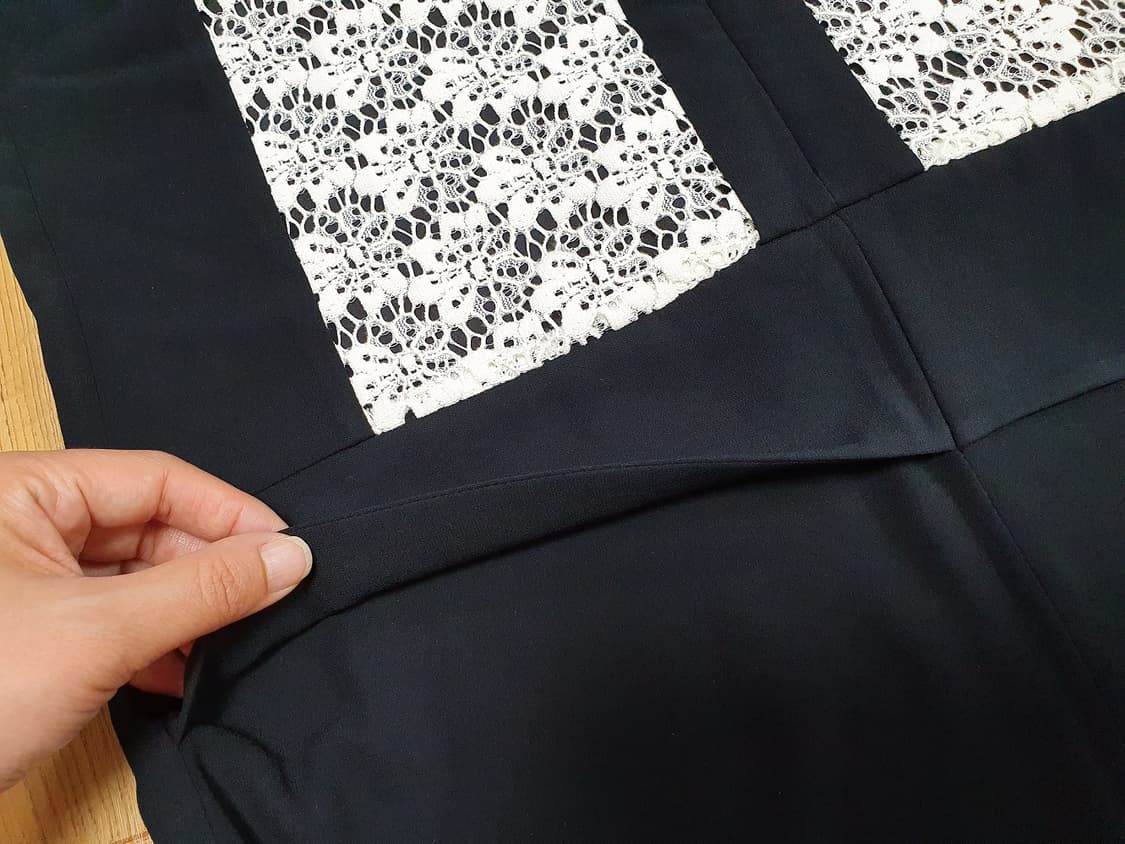 마쥬 레이스배색 원피스 55-66 상품이미지6