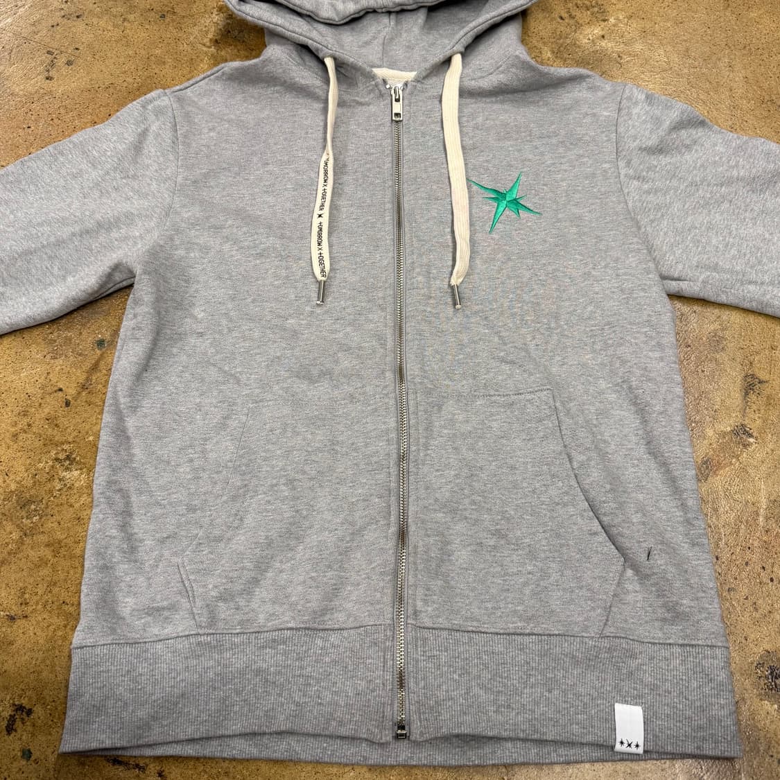[정품/S] 투바투 투모로우바이투게더 굿즈 별 후드집업 그레이 b14 상품이미지3