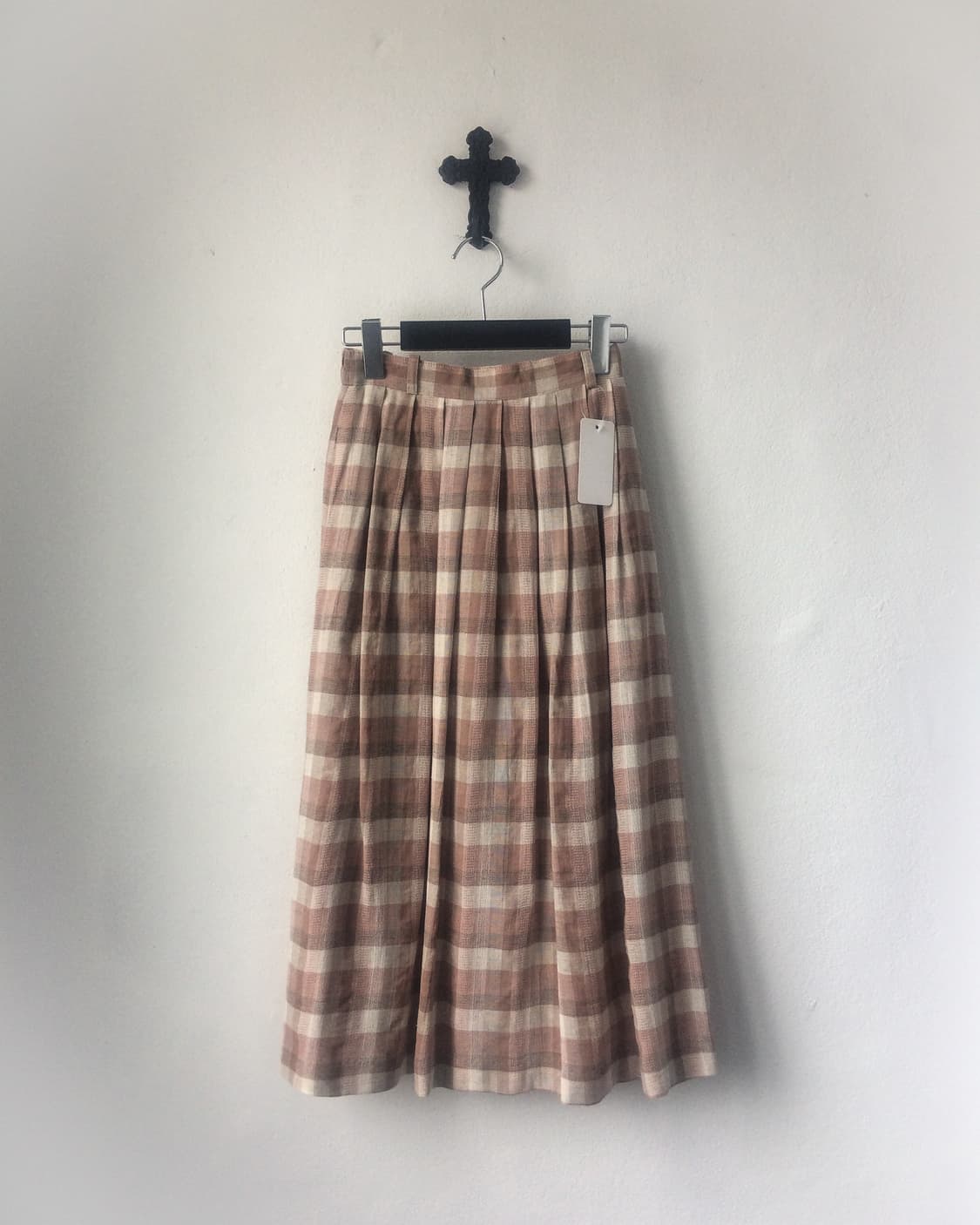Check pattern long skirt 상품이미지1