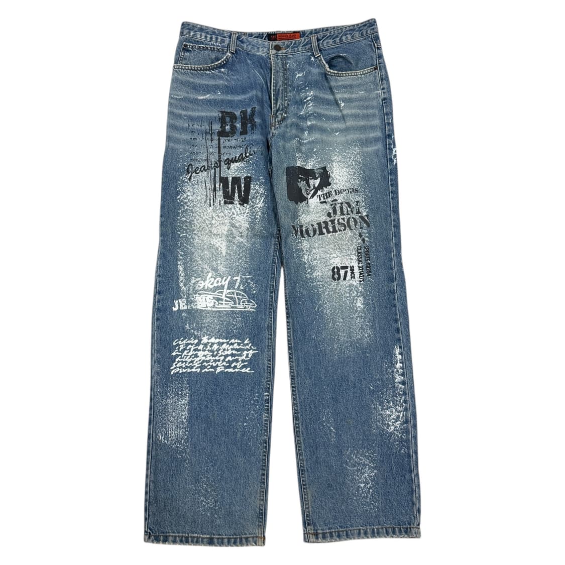 INGALLS JEANS 빈티지 프린팅 와이드 데님 팬츠 바지 상품이미지1
