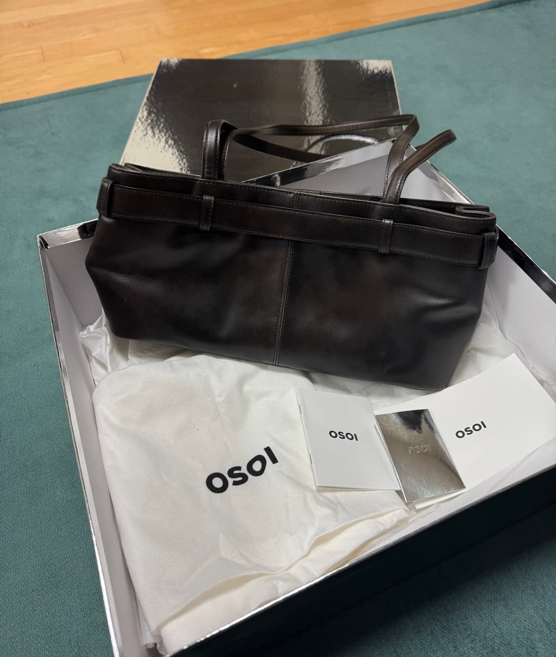 OSOI 오소이 숄더브로클 스테인 브라운 stain brown 상품이미지2