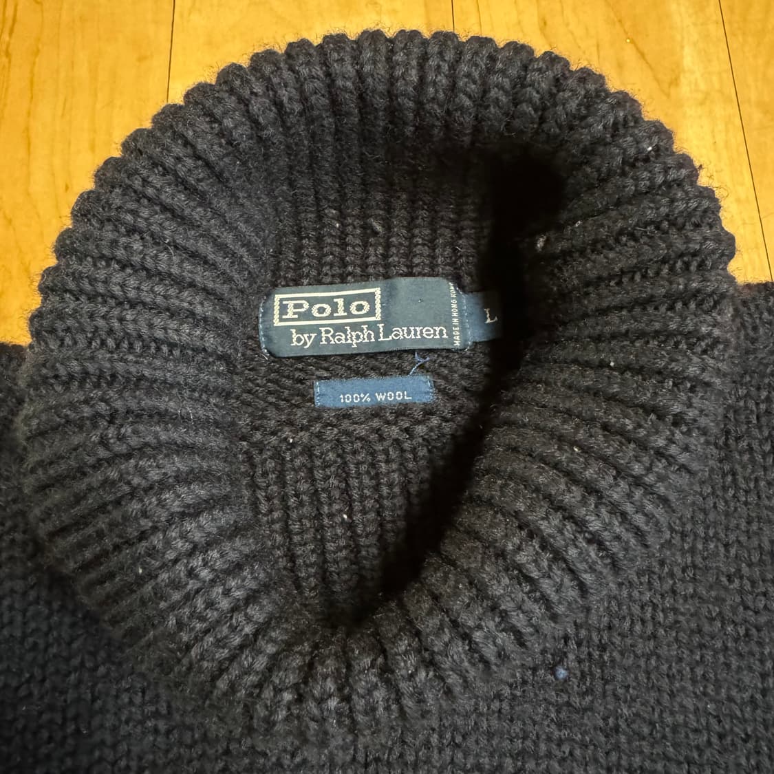 폴로 남성 울 목폴라니트 스웨터 블랙 L 상품이미지2
