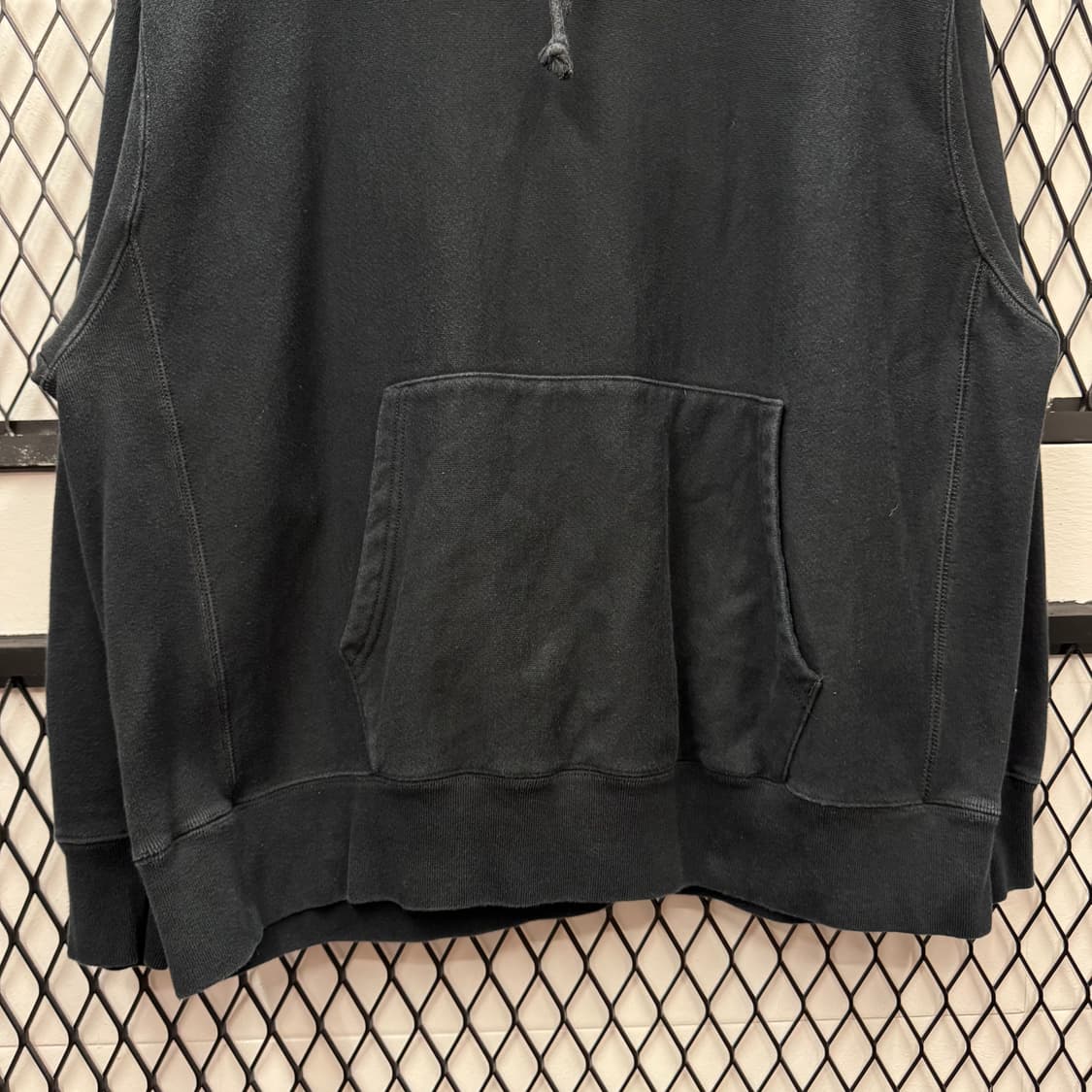 챔피온 스웻셔츠 후드 리버스위브 MASTEF 백 프린트 포인트 블랙 상품이미지4