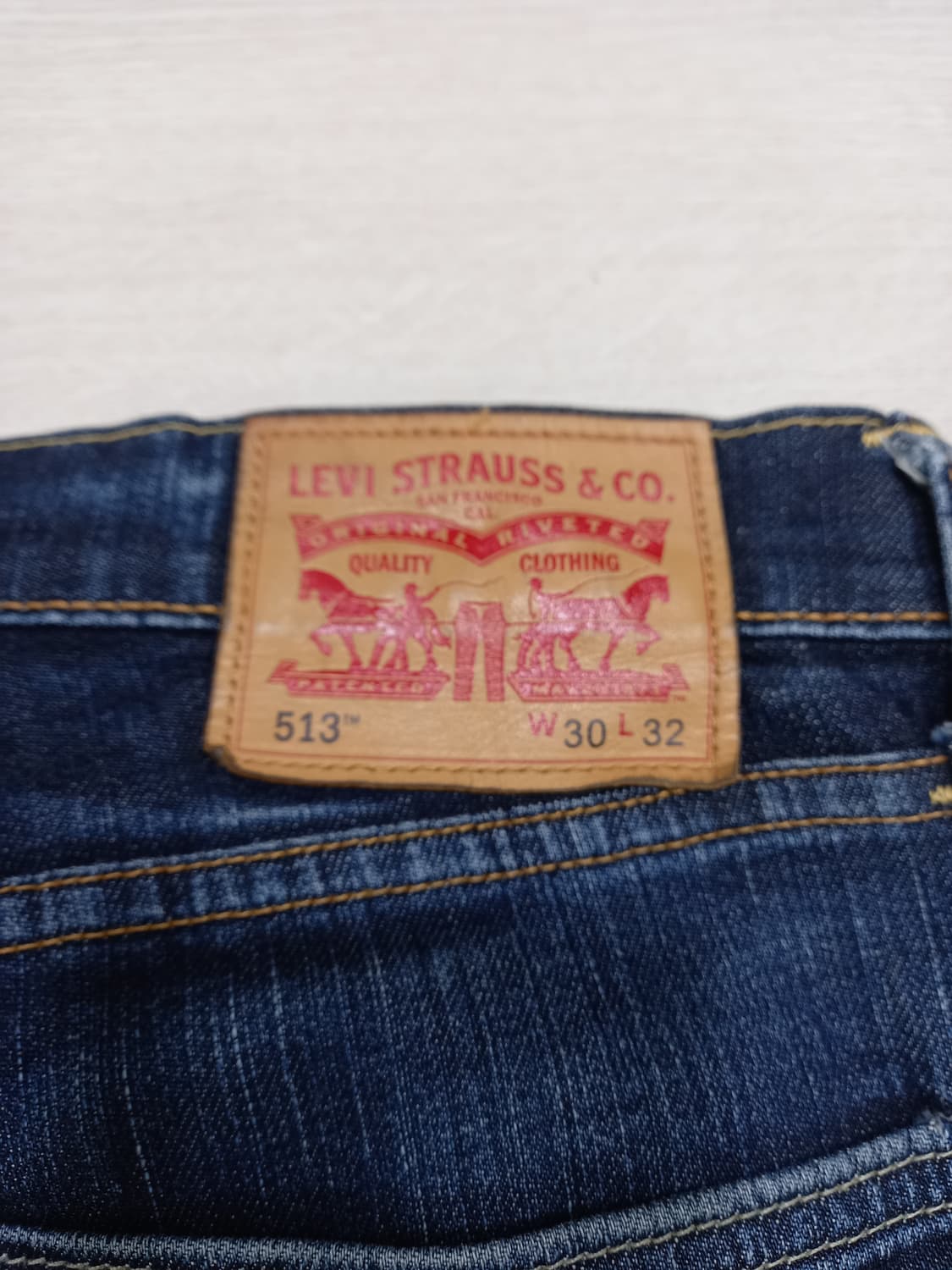 32 리바이스513 워싱 스판 일자진 진청 32-297 상품이미지5