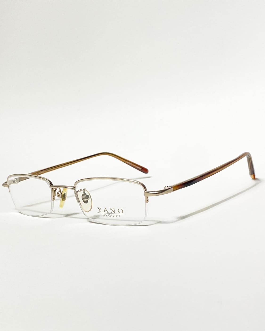 90s 일본제 Yano Ryoich 반무테 티타늄 안경 상품이미지3