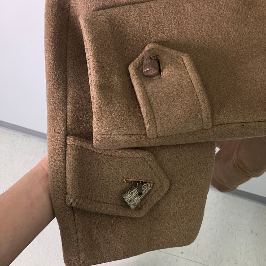 버버리 런던 카멜 울 더플 코트 상품이미지7