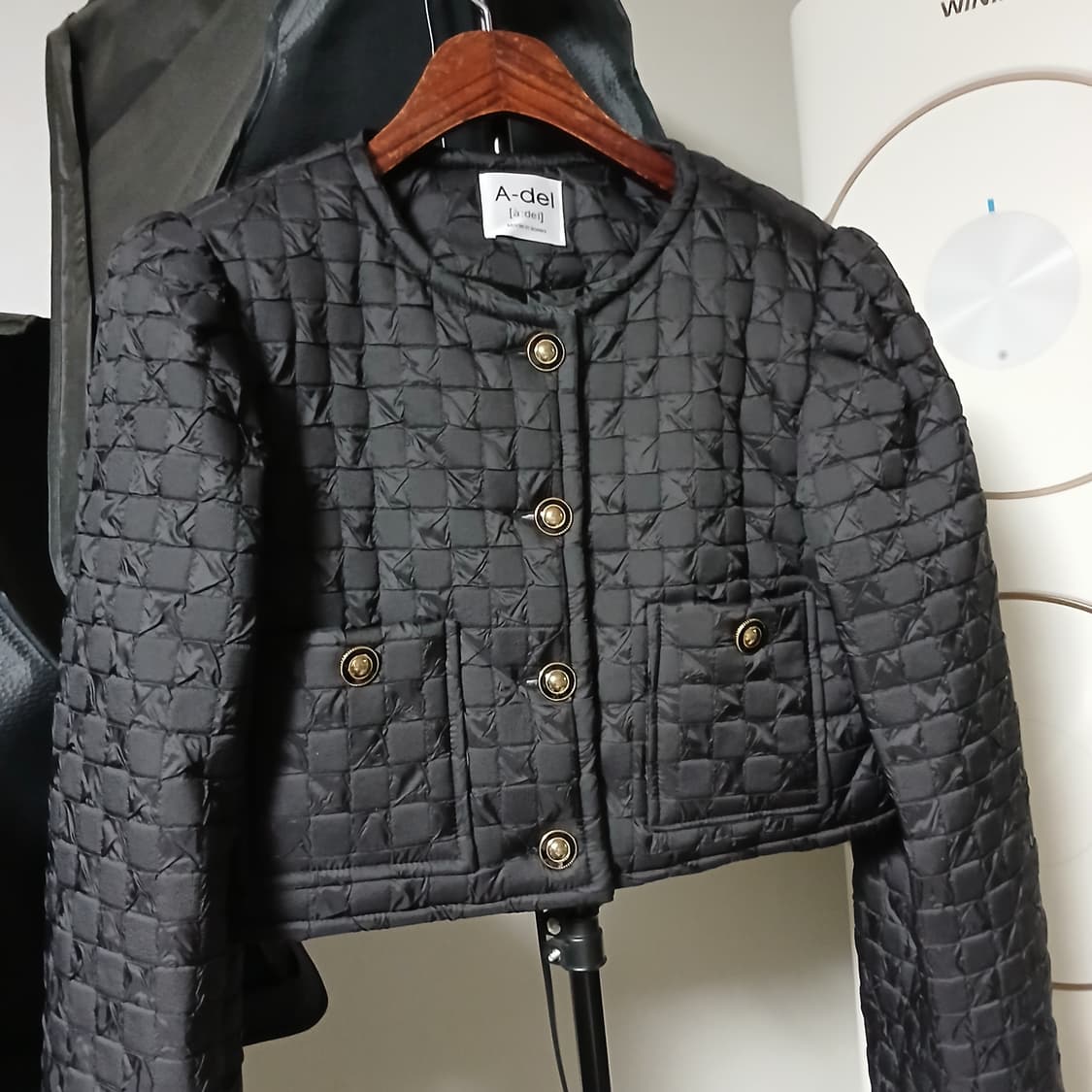 트위드디자인 퀄팅 우먼 크롭 자켓 패딩 상품이미지1