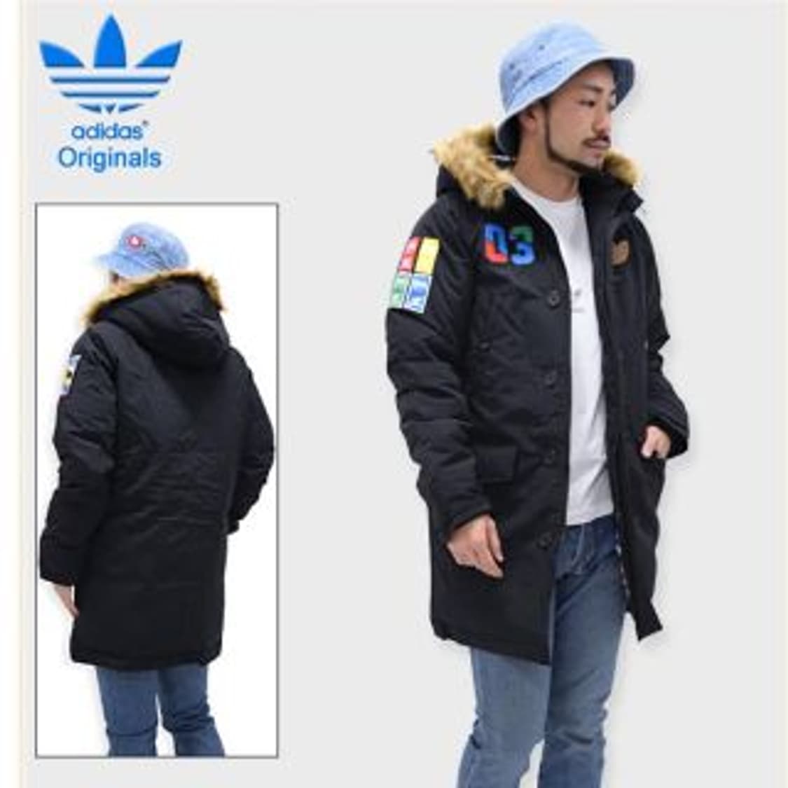 급처상태좋음!아디다스 오리털 남녀공용 뱃지다운 패딩자켓점퍼 럭키슈에뜨st 상품이미지3