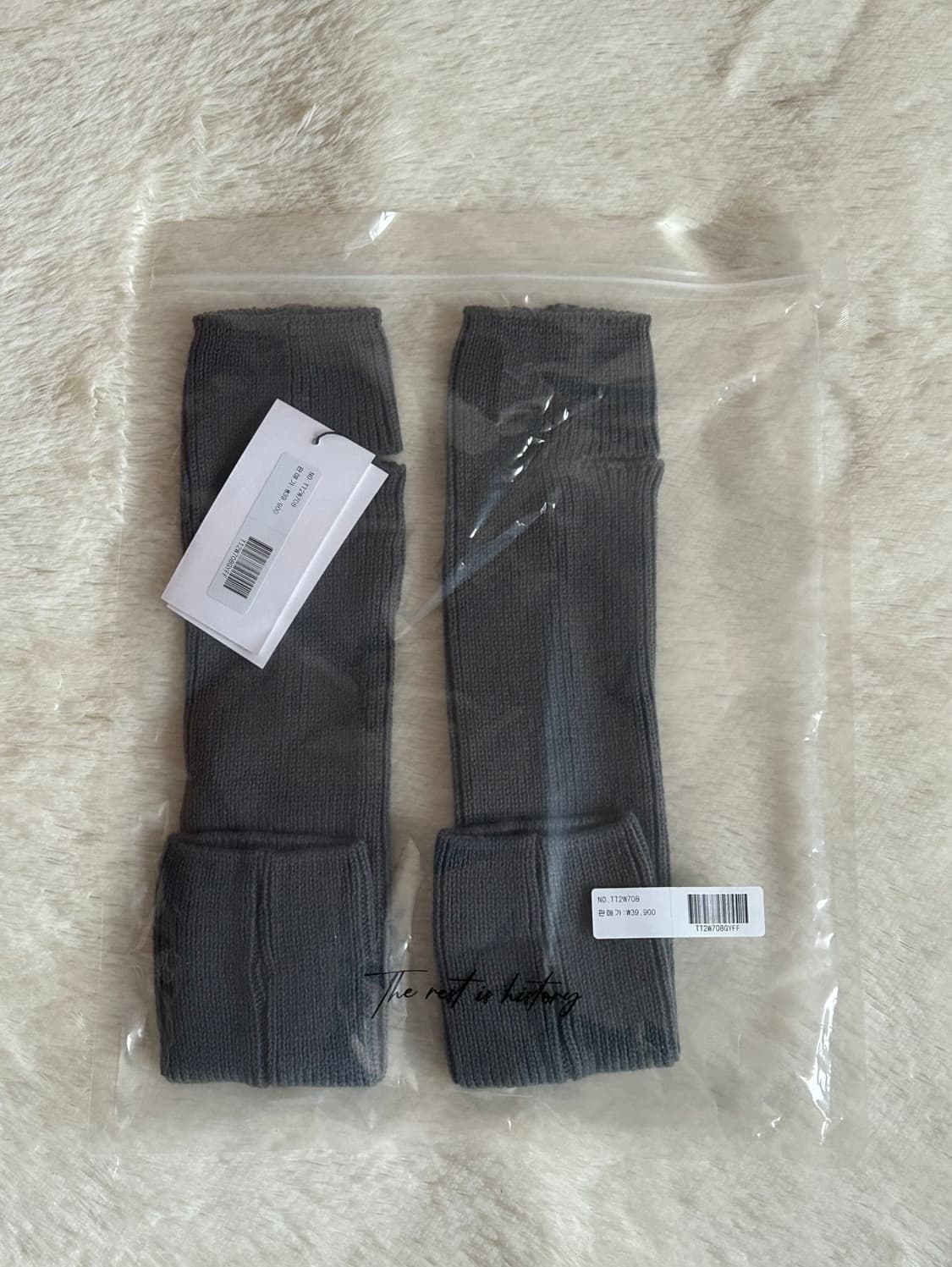 더티스 니트 리브 레그 워머 아이보리, 블랙, 베이지, 그레이 상품이미지10