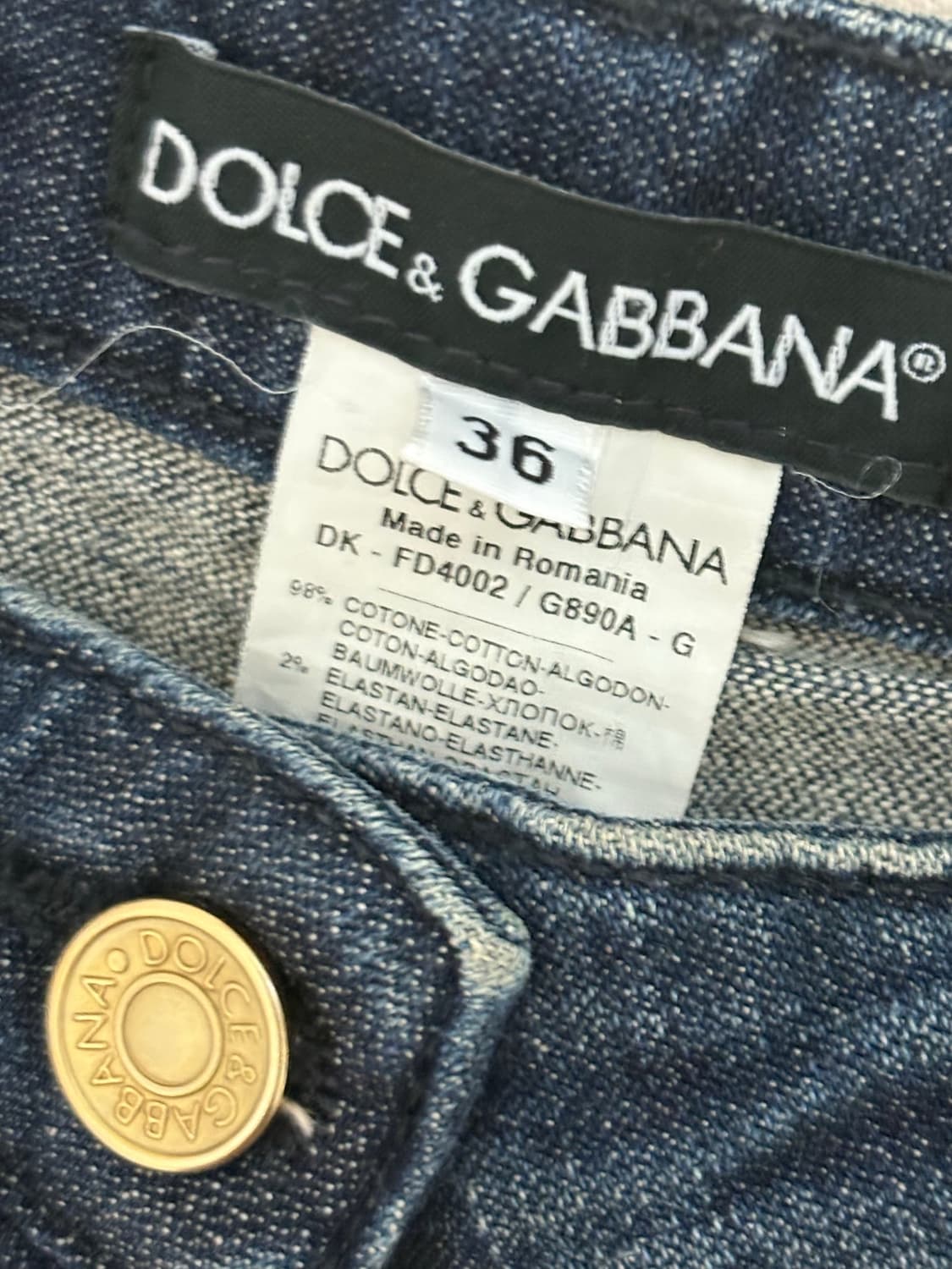 dolce & gabbana 2000s lace denim skirt 상품이미지3