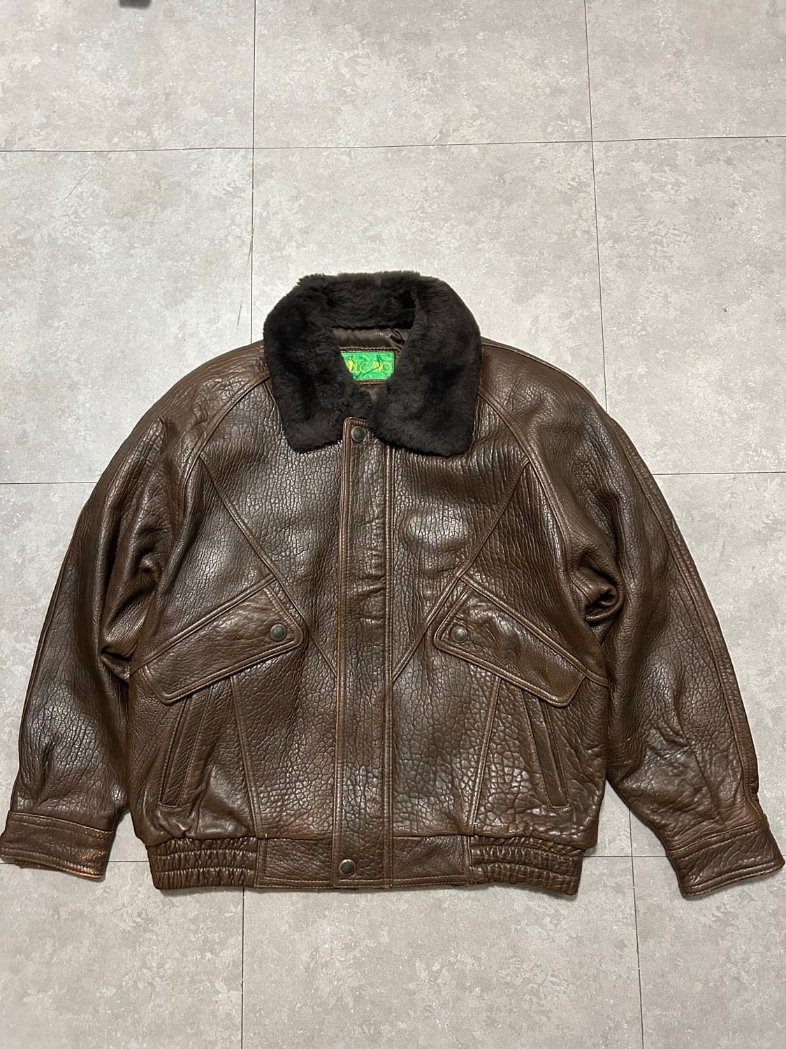 90s 볼케이노 소가죽  빈티지 레더자켓   105 size 상품이미지2