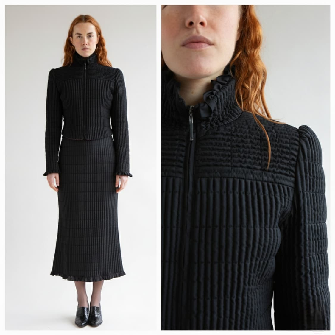 55.펜디 1990's 프릴 퀼팅자켓 상품이미지1