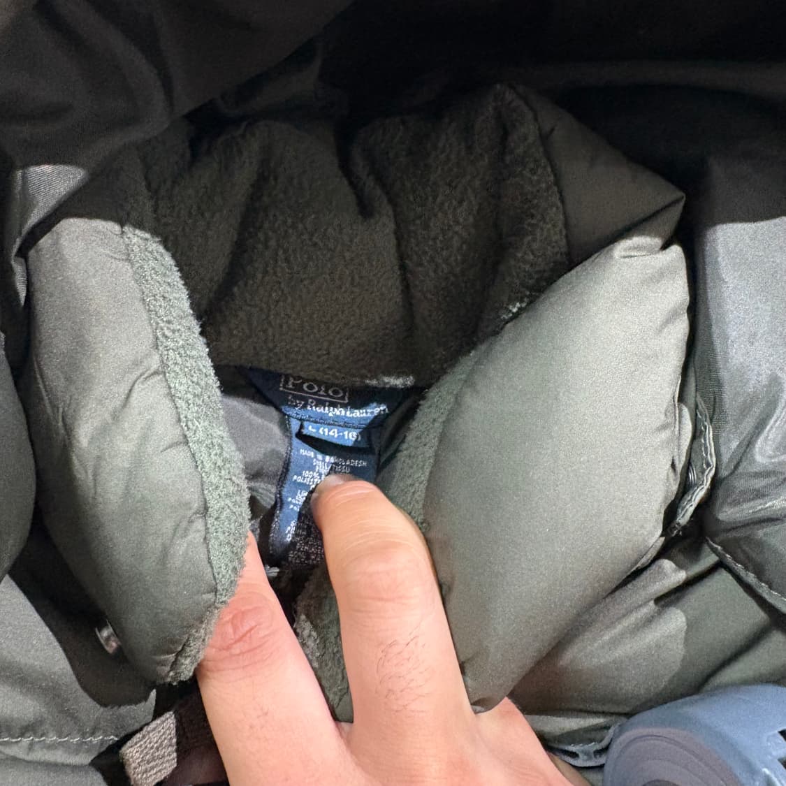 폴로 포니 카키 후드패딩 자켓 상품이미지5