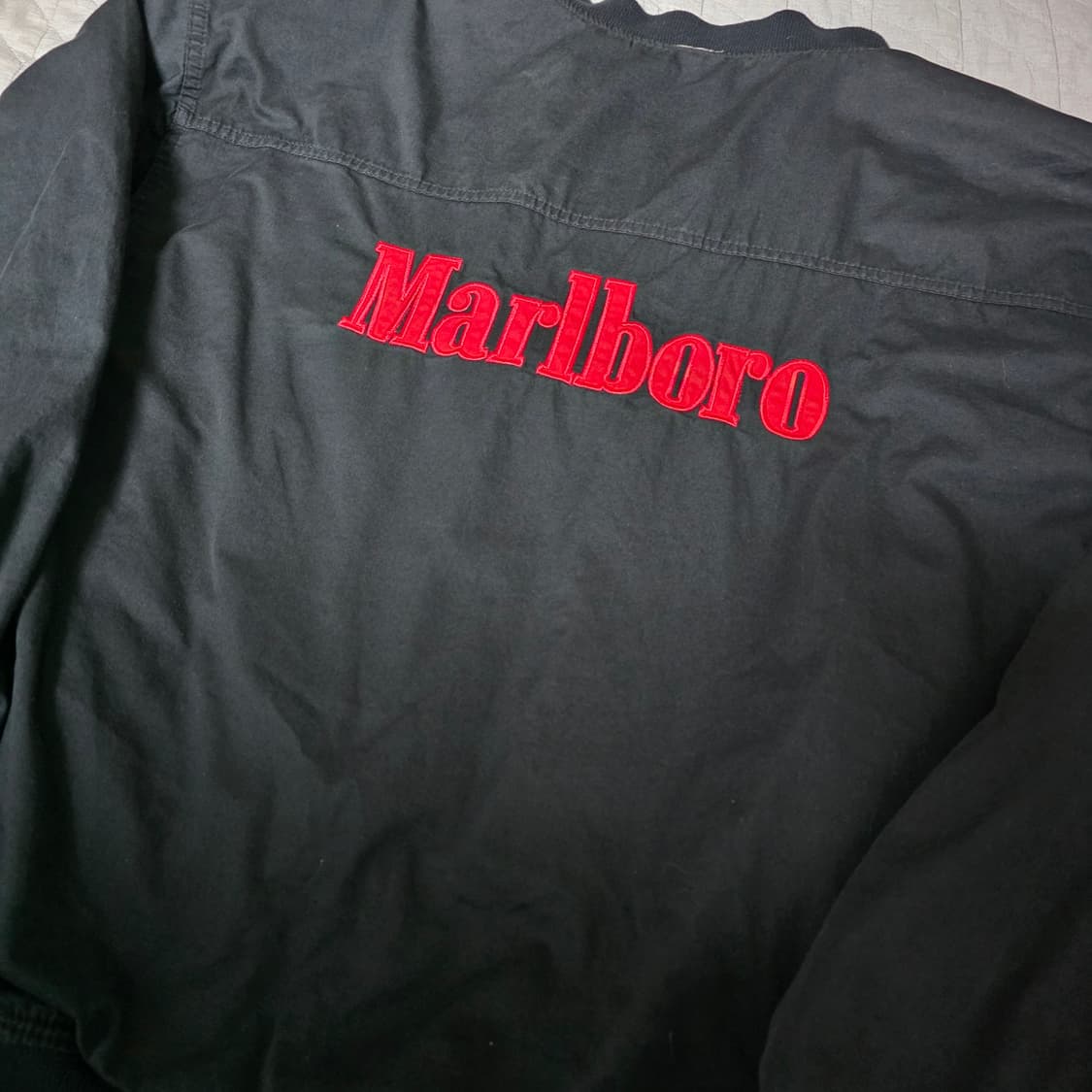 [XXL] 90s 빈티지 말보로 리버시블 봄버 자켓 블랙/레드 굿 상품이미지3
