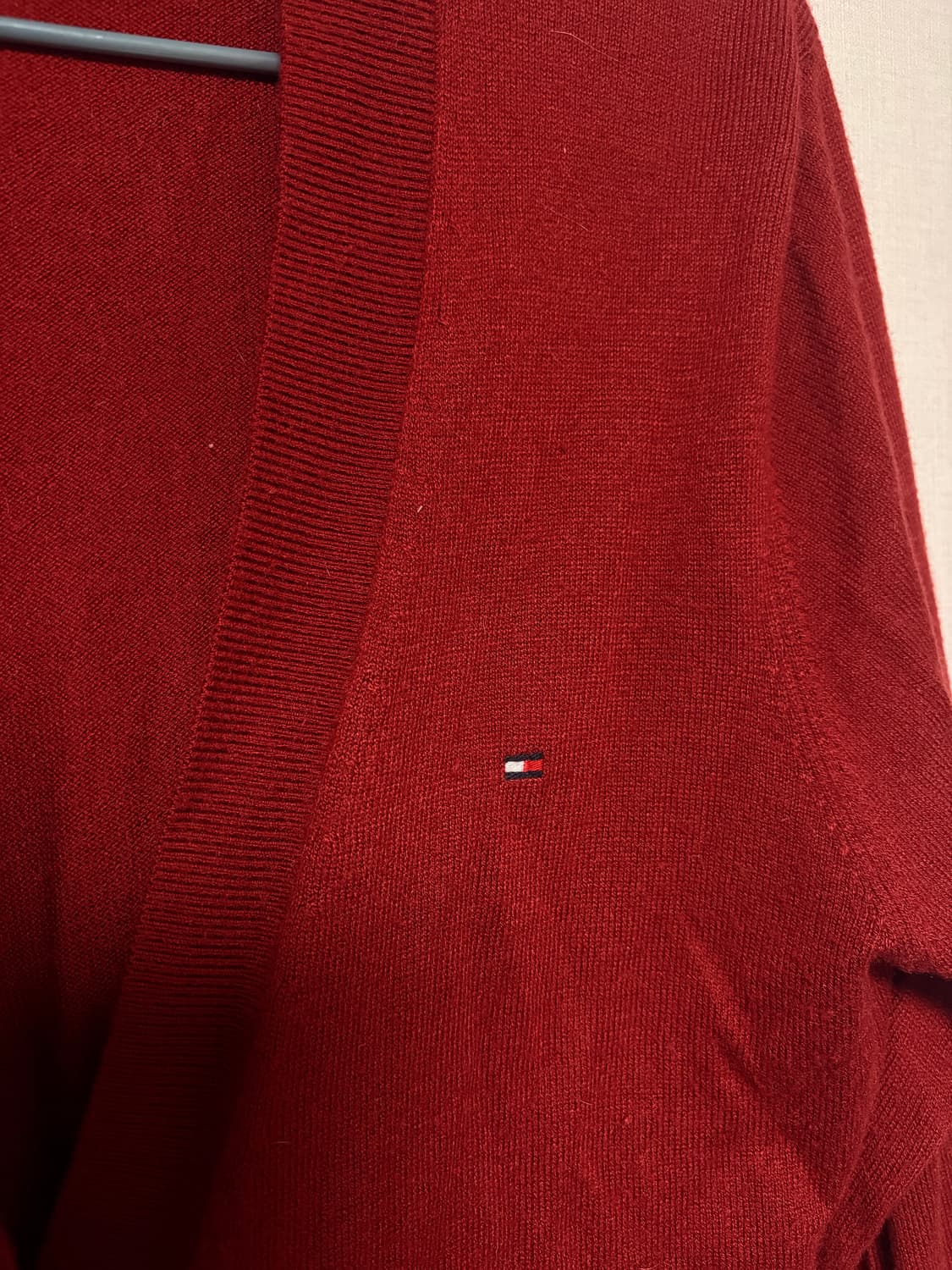 타미힐피거 버건디 레드 가디건 L 상품이미지2