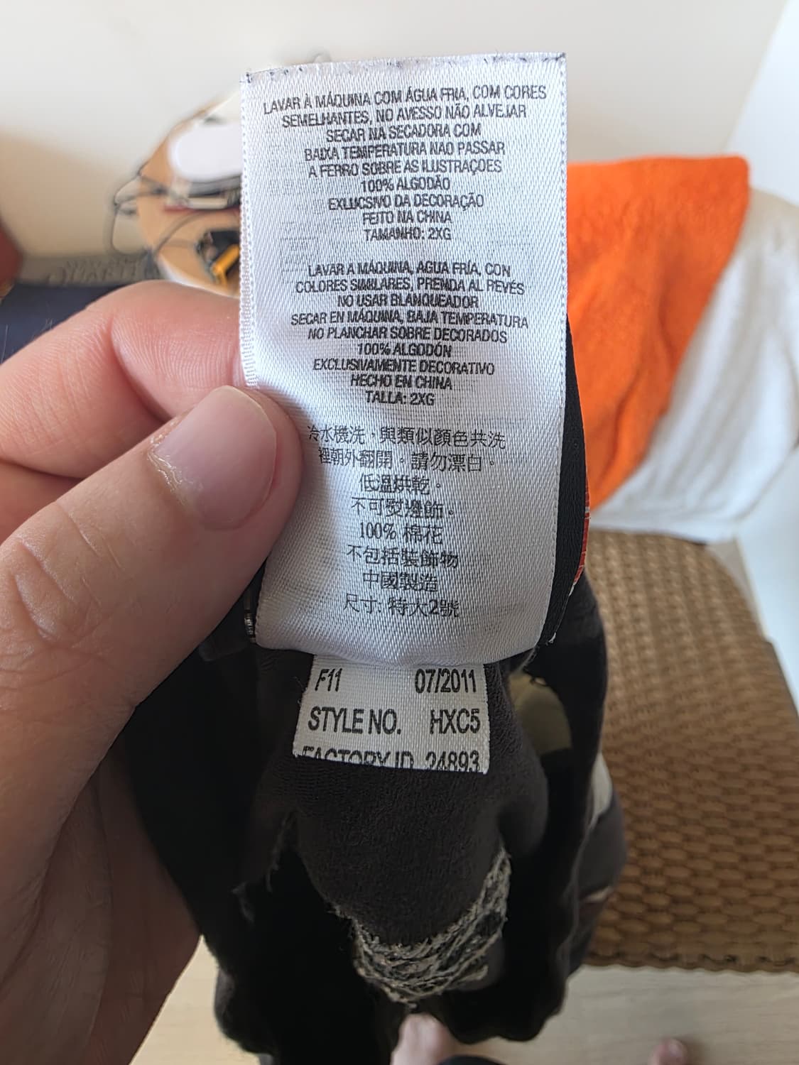 (USA 빈티지)할리데이비슨 블랙 타이다이 긴팔티셔츠 2XL 110 상품이미지9