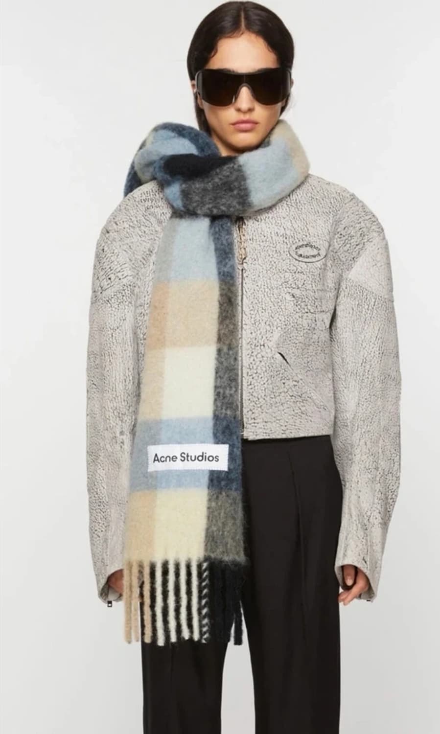 아크네스튜디오 24ss 시그니처 모헤어 체크 머플러 A1820 상품이미지2