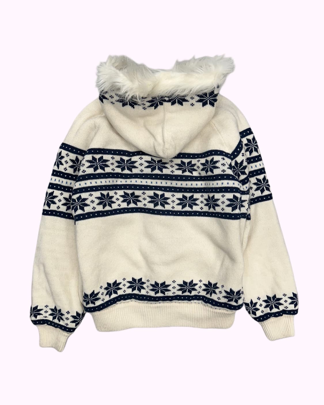 snow fur hood knit jacket 상품이미지5