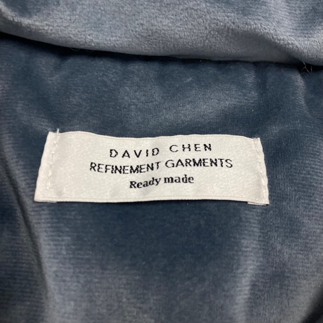 다비드 첸 스카이 컬러 벨벳 푸퍼 패딩 상품이미지3