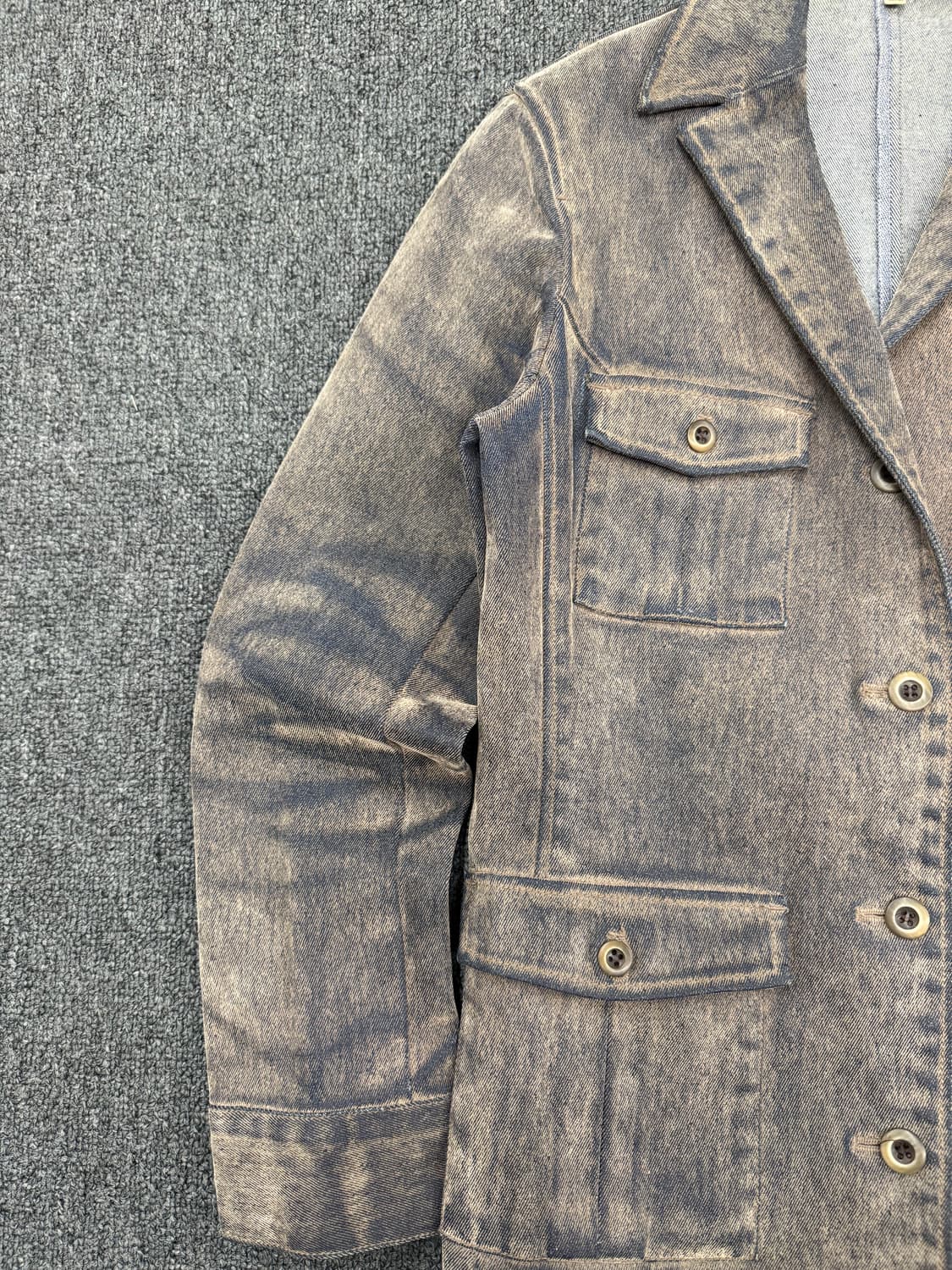 9AR)ALPHACUBIC 빈티지 여성 데님 블레이저 자켓 상품이미지3