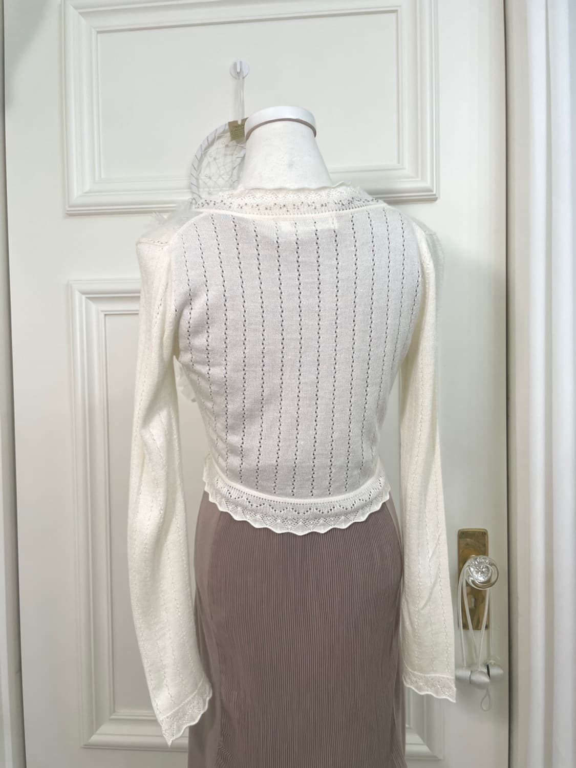 white beads point crochet bolero cardiga 상품이미지5