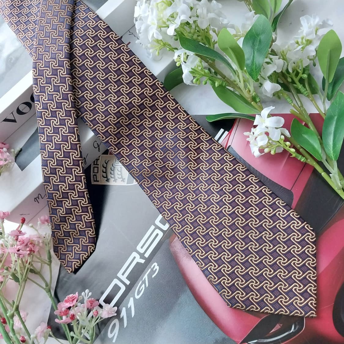 메트로시티 실크 브라운 패턴 넥타이 8.8cm A+등급 K2249
 상품이미지3