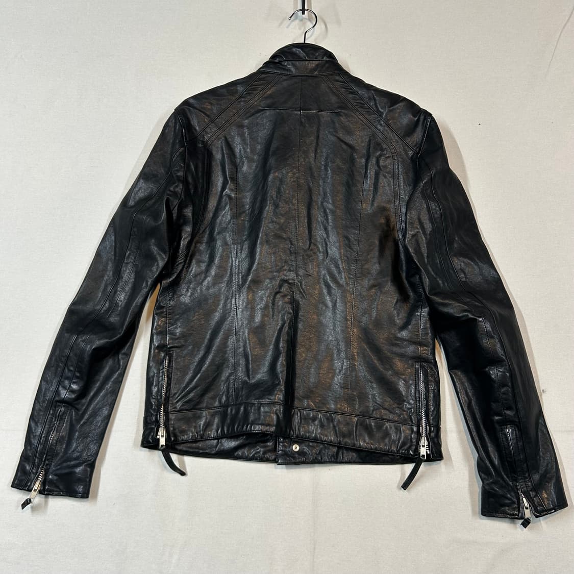XL) 빈티지 램스킨 양가죽 멀티 포켓 싱글 라이더 자켓 상품이미지7