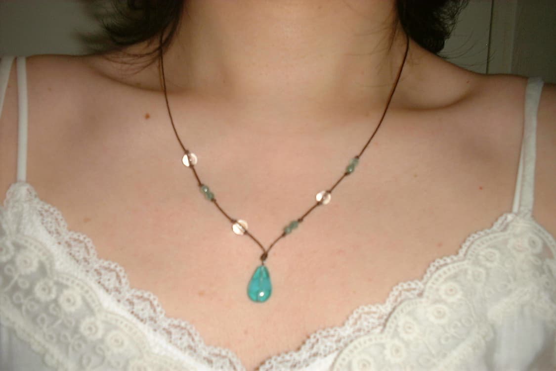 Emerald beads necklace 에메랄드 비즈 목걸이 상품이미지1