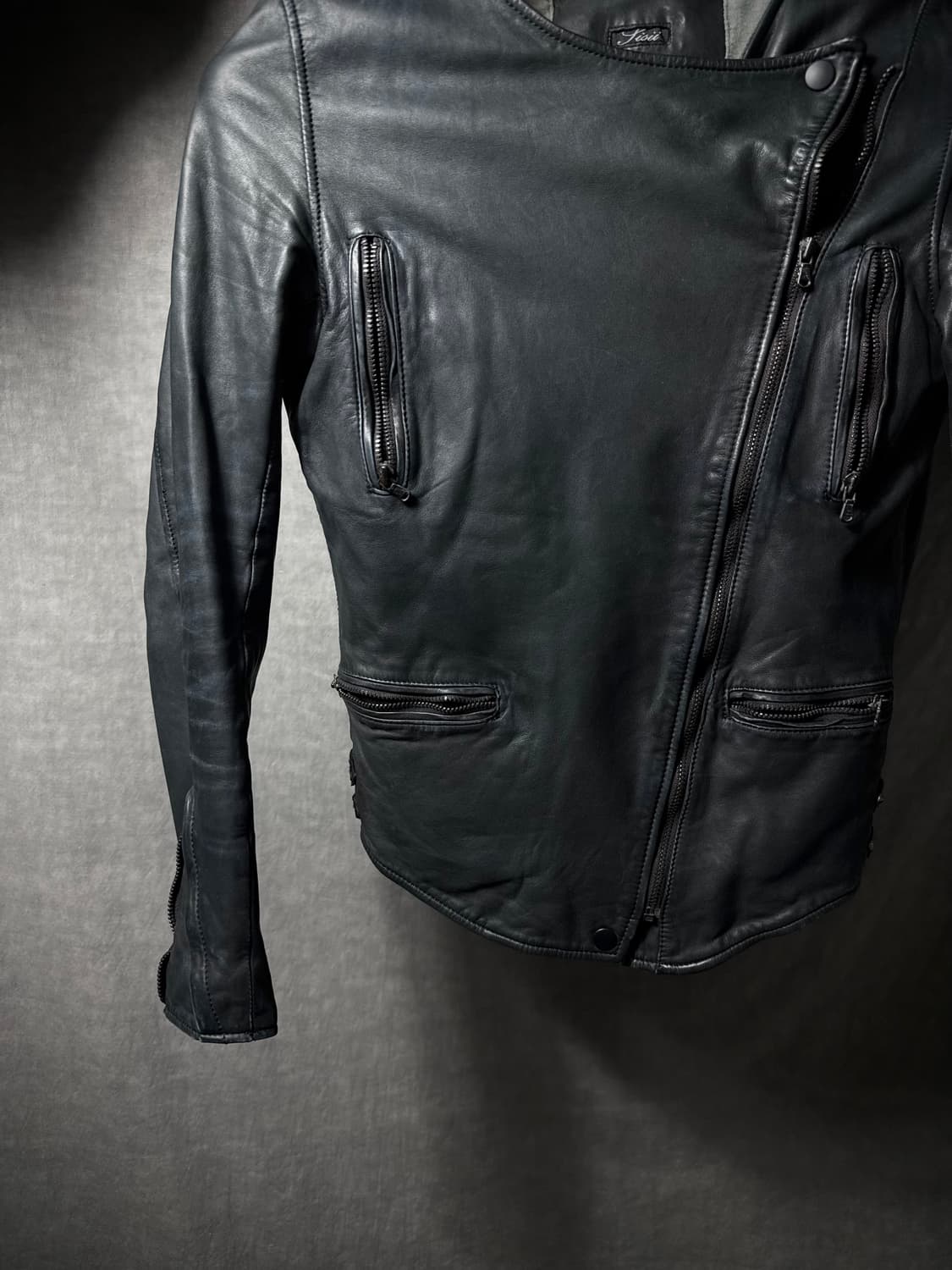 Sisii Asymmetric Leather Jacket  상품이미지2