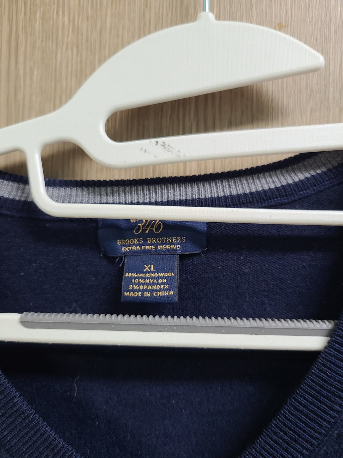 브룩스브라더스 네이비 V넥 니트 XL  상품이미지2