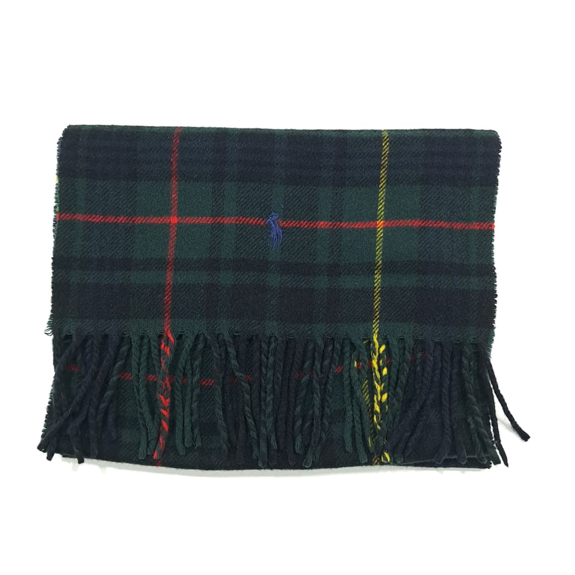 MX307 폴로 랄프로렌 블랙워치 타탄체크 버진울 목도리 머플러 상품이미지7
