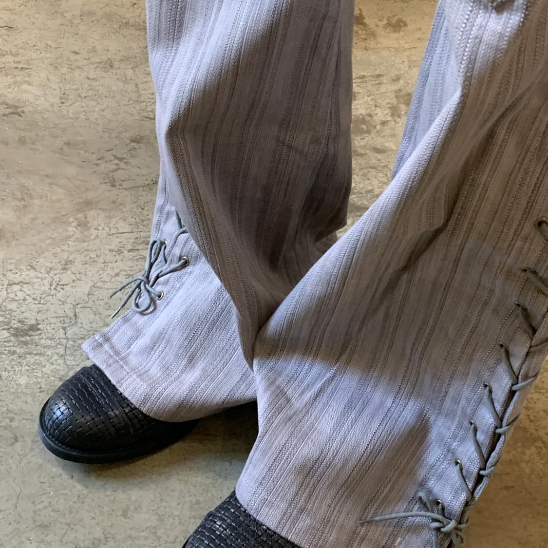 토네이도 마트 웨스턴 레이스업 벨바텀 데님 팬츠 상품이미지8