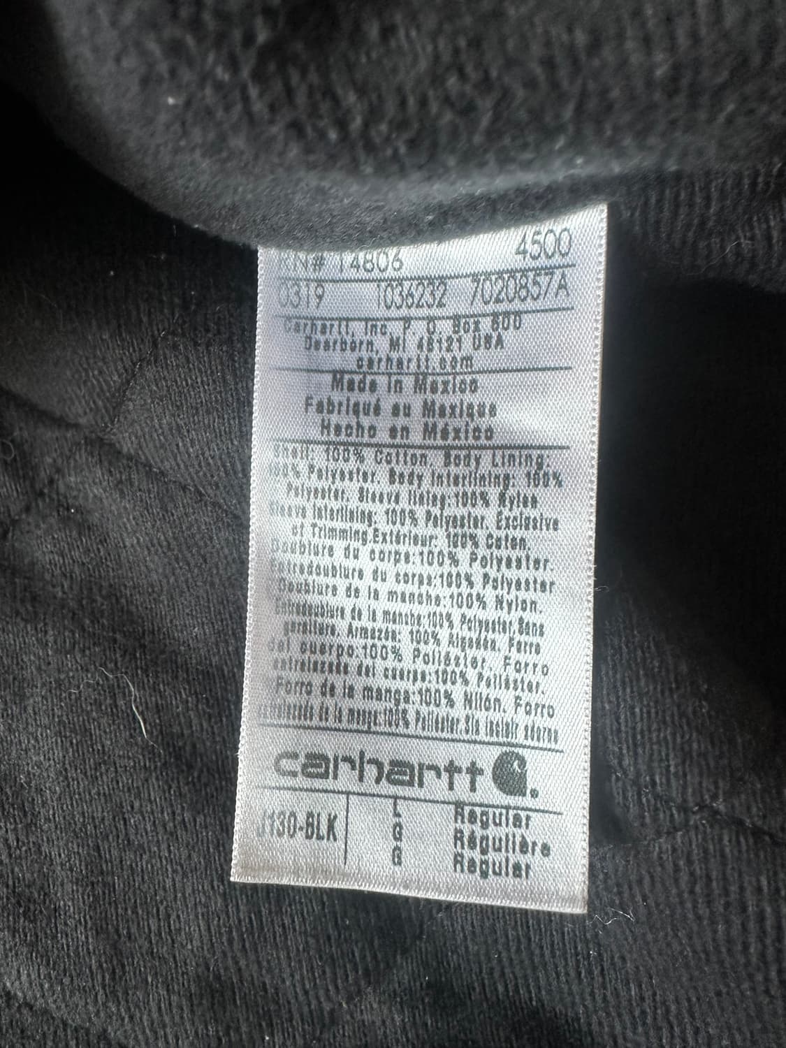 칼하트 액티브 자켓 j130 blk L 상품이미지3