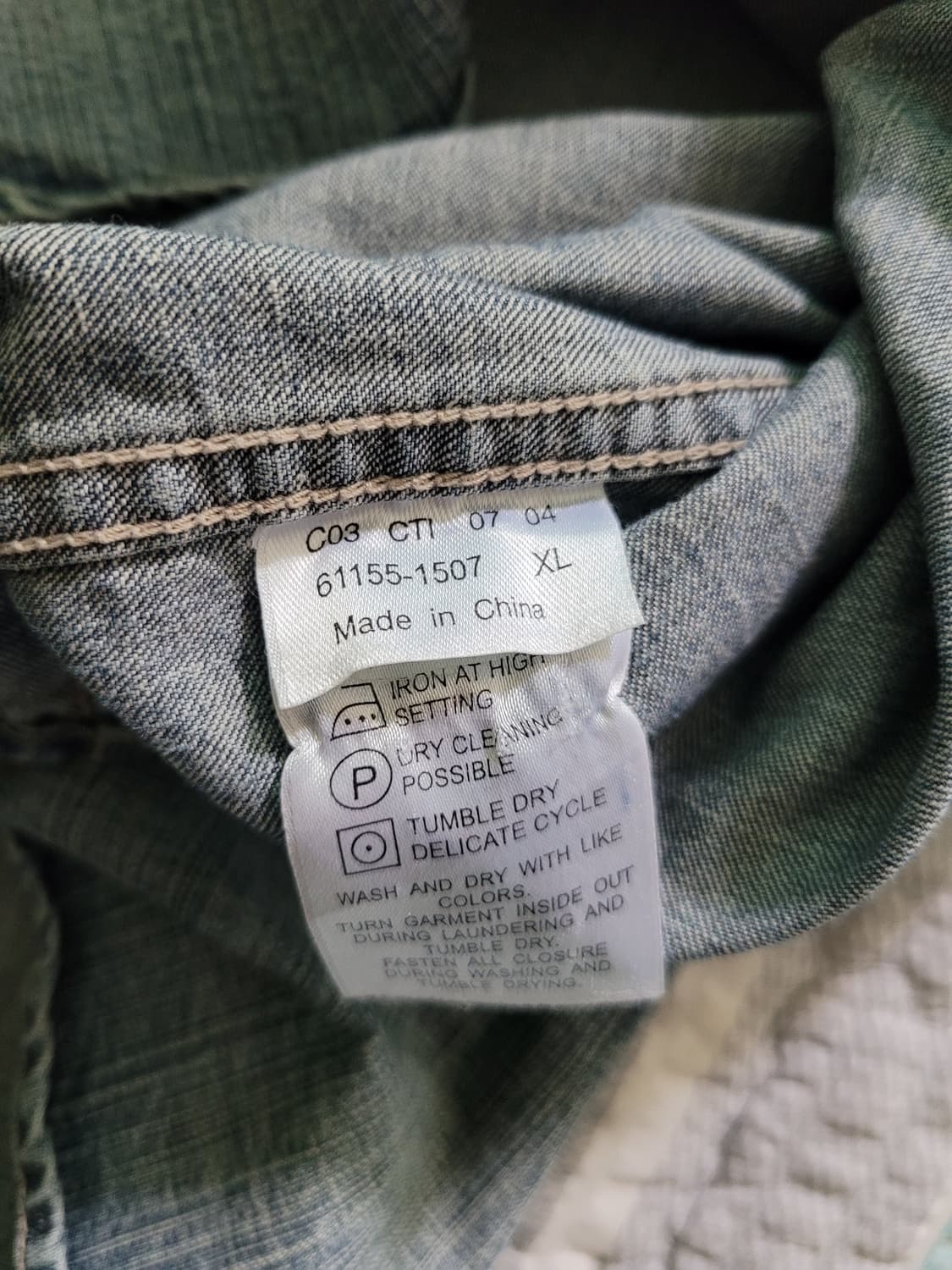 리바이스 Levi's 원포켓 워싱 데님셔츠 XL 105사이즈 상품이미지7