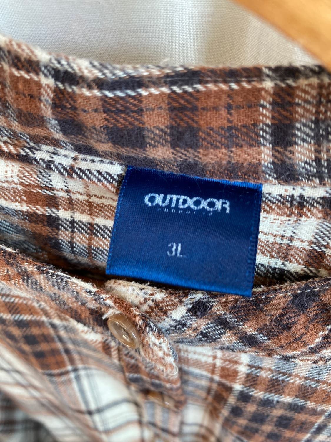 OUTDOOR 체크 7부 셔츠원피스(XL) 상품이미지8