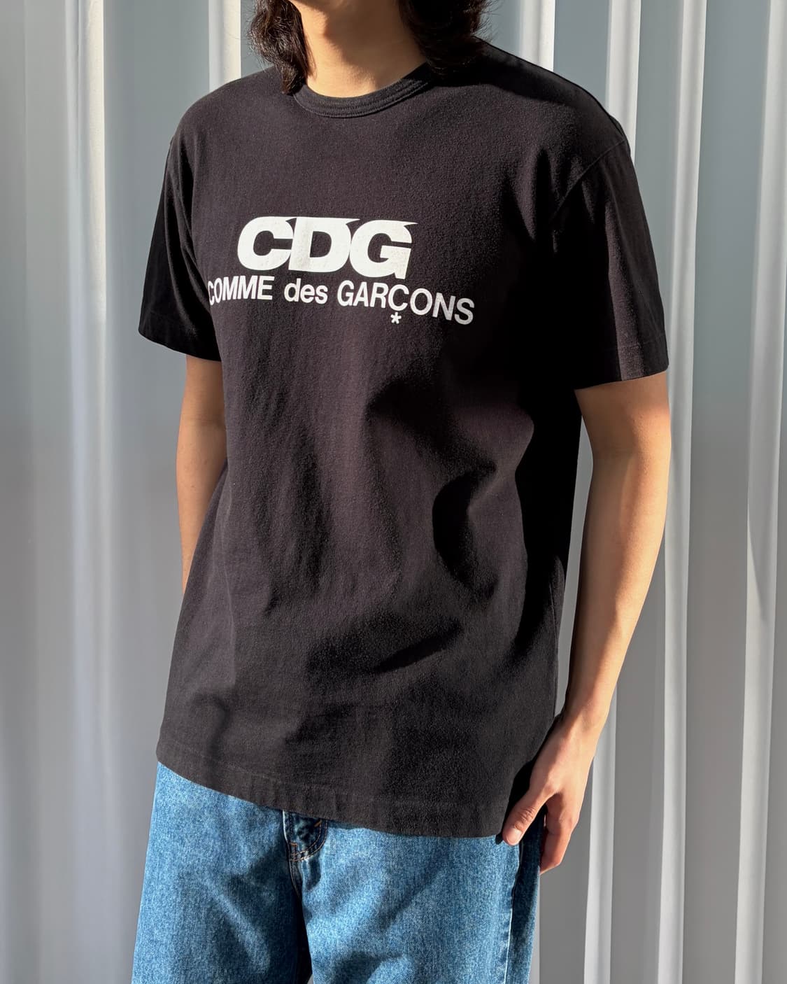 [XL]CDG 꼼데가르송 로고 반팔 티셔츠 상품이미지1