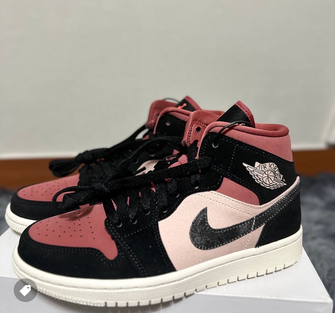 나이키 조던 1 미드 버건디 더스티 핑크 상품이미지2