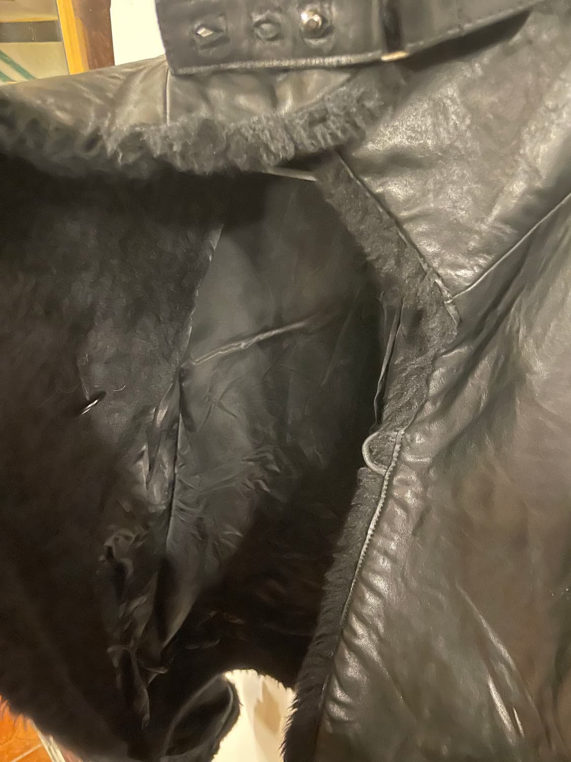 아르마니 익스체인지 레더 퍼자켓 상품이미지4